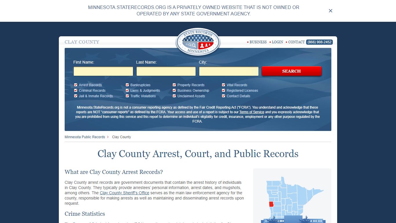 Clay County Arrest, Court, and Public Records